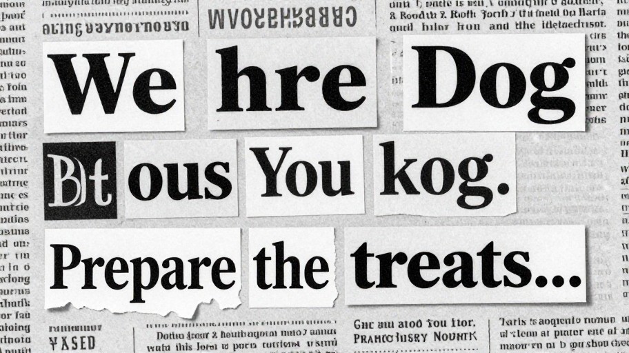 DOG HOSTAGE - Newspaper