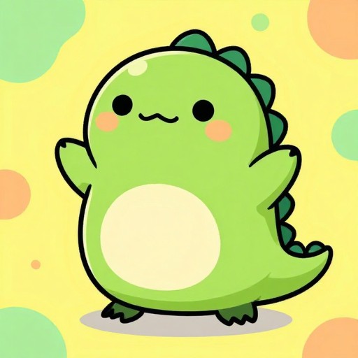 GREEN DINOSAUR - Cartoon Fun