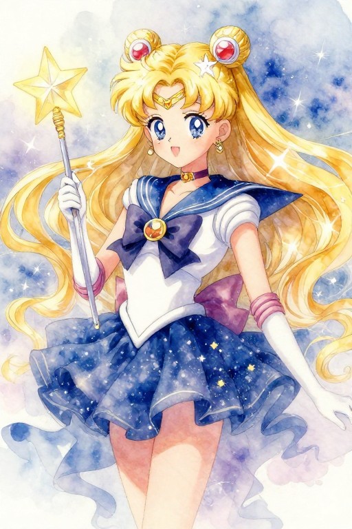 SAILOR CELESTIA - Dreamy Watercolor