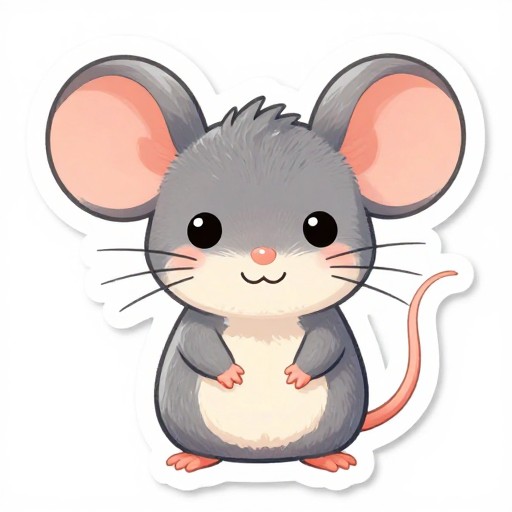 SHY MOUSE - Sticker Art
