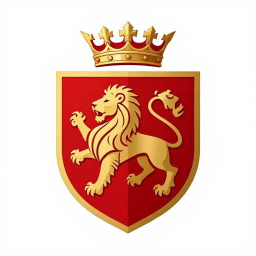 LION CROWN - Heraldic Shield