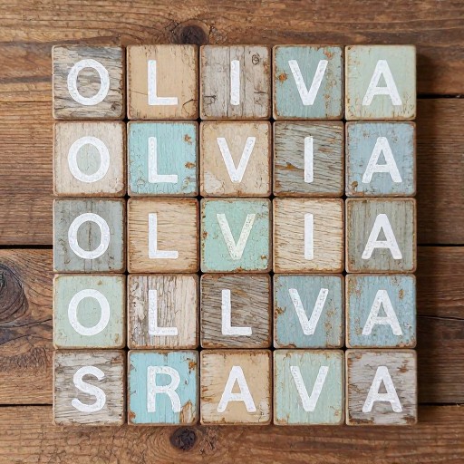 BABY NAME - Rustic Wood