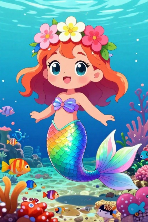 TROPICAL BEAUTY - Anime Mermaid