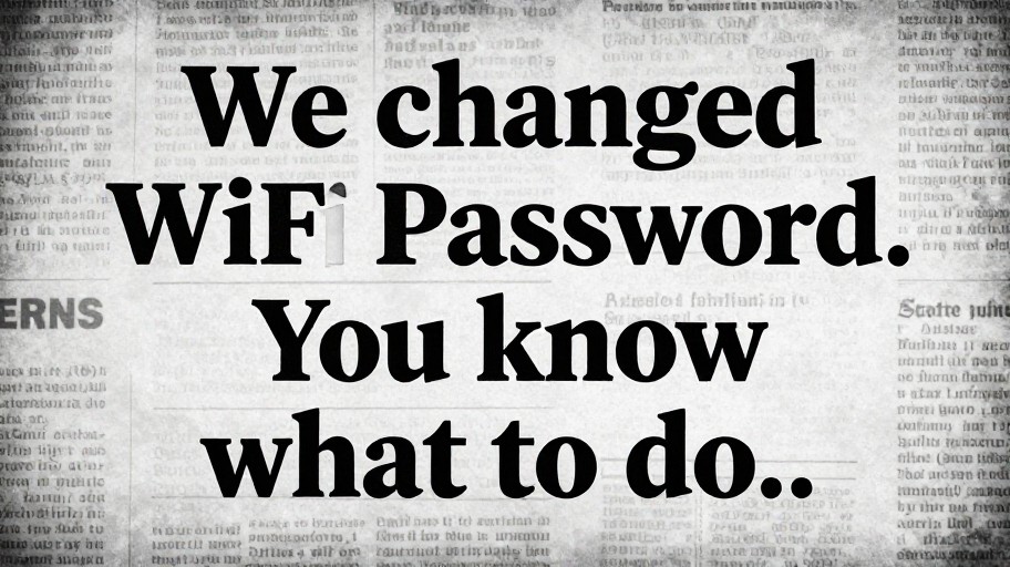 WIFI PASSWORD - Newspaper