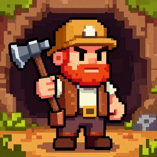 ADVENTUROUS MINER - Pixel Portrait
