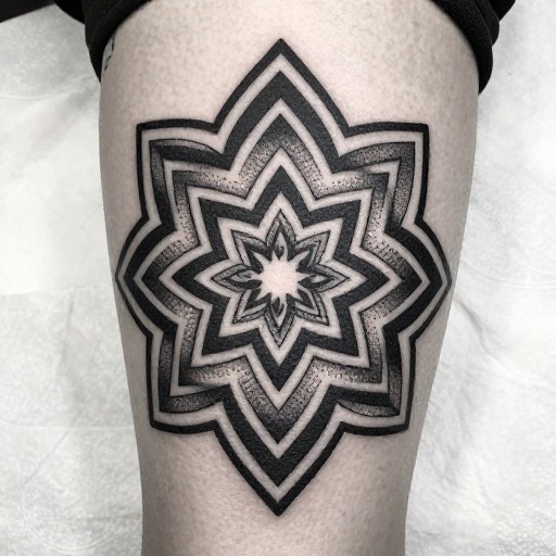 GEOMETRIC LEG - Blackwork