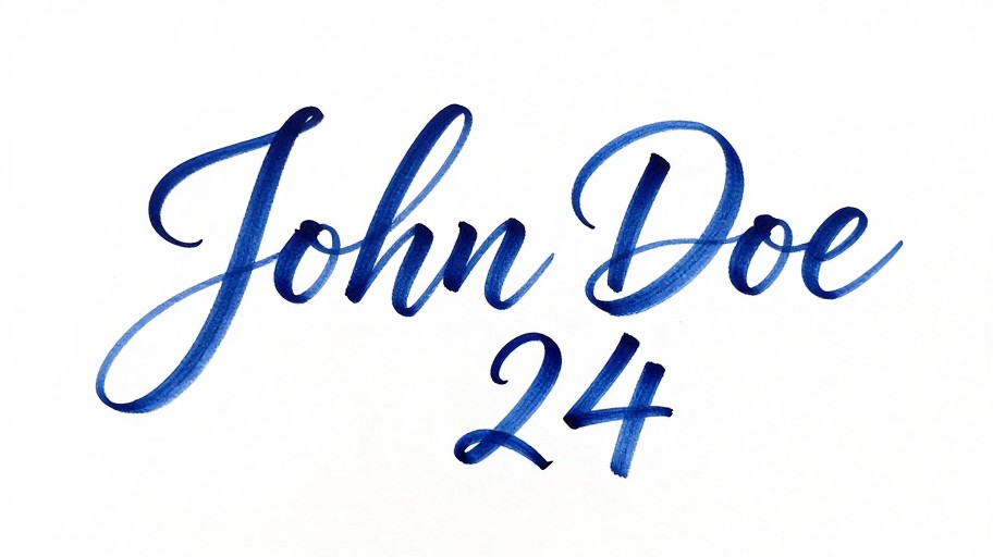 BLUE NAME TAG - Handwritten