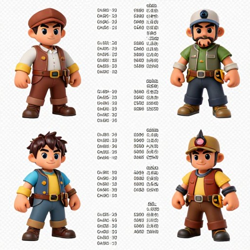 GAME CHARACTERS - Texture Atlas