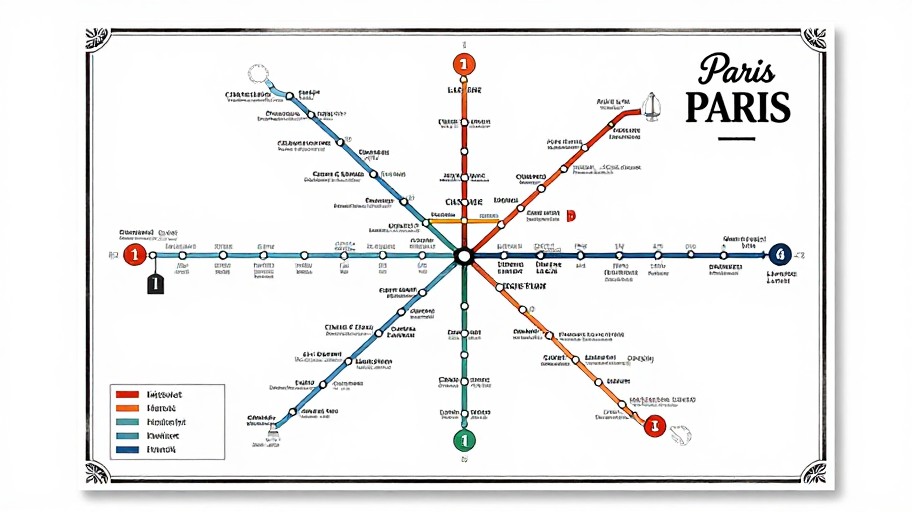 PARIS METRO - Artistic Poster