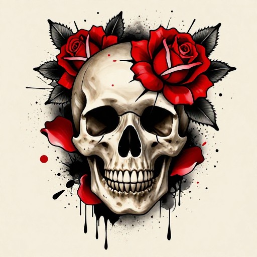 SKULL ROSES - Traditional Fusion