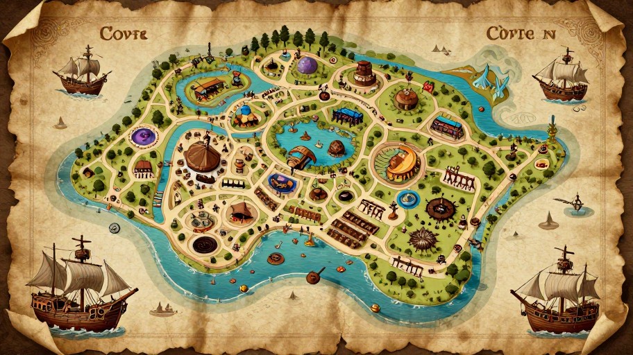 PIRATE COVE - Fantasy Map