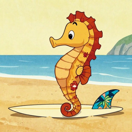 REEF RIDER - Retro Cartoon