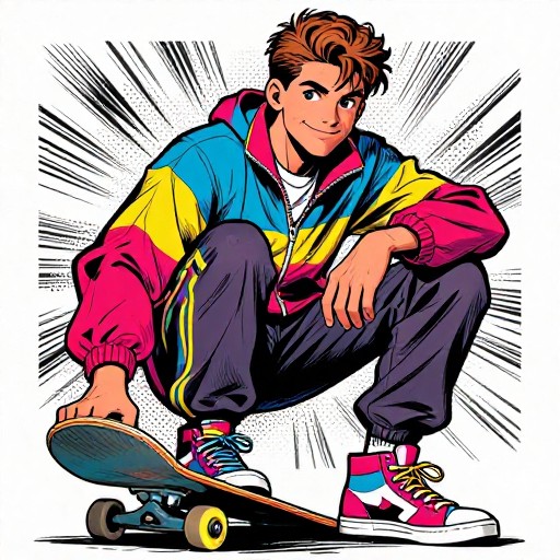 RETRO SKATER - Comic Book