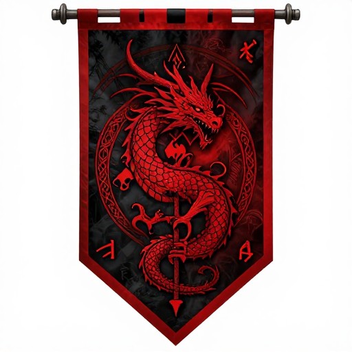 DRAGON BANNER - Tribal Runic