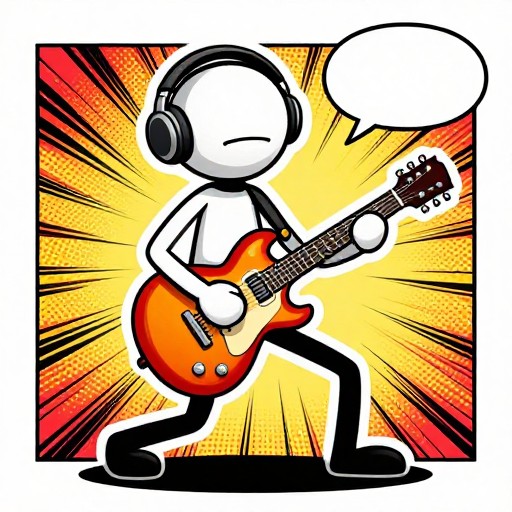 MUSICIAN JAMMING - Comic Book