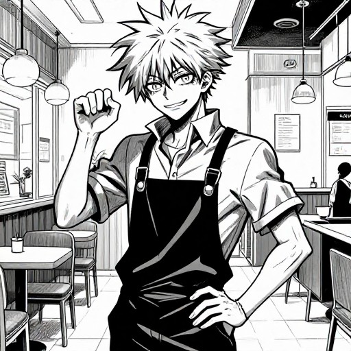 CAFE WORKER - Manga Panel