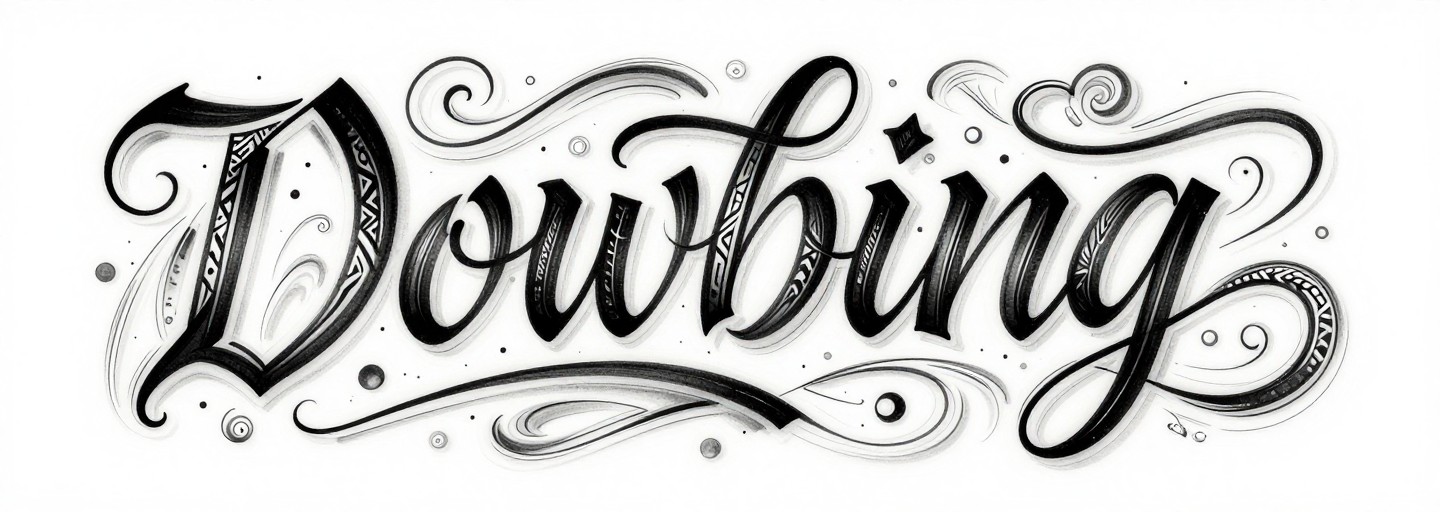 STRENGTH TRIBAL - Flowing Script