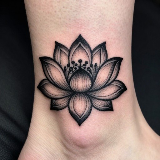 LOTUS ANKLE - Blackwork