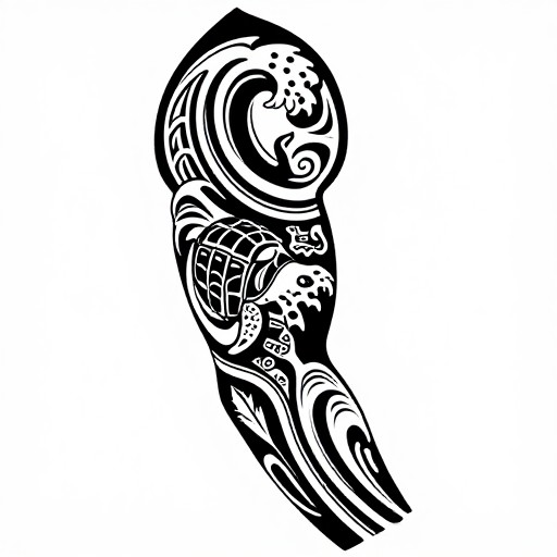 POLYNESIAN SLEEVE - Traditional Black