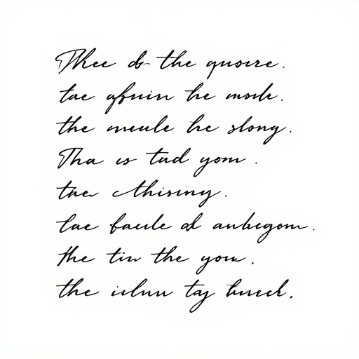 POETIC LANDSCAPE - Handwritten