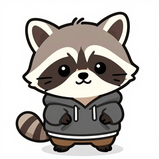 HOODIE RACCOON - Picrew Chibi