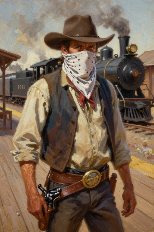 OUTLAW RUNNER - Oil Painted