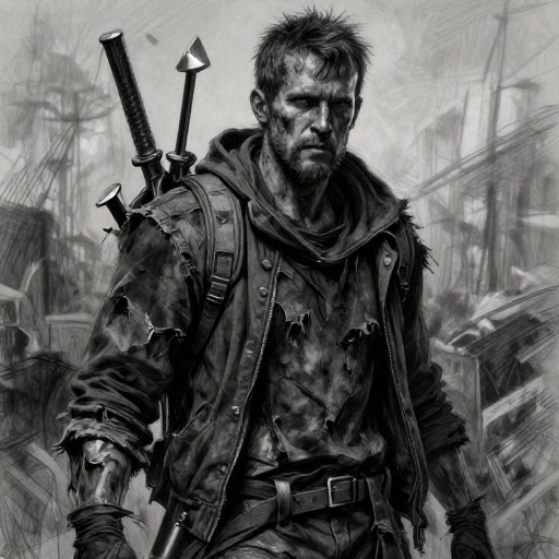 LONE WANDERER - Dark Sketch