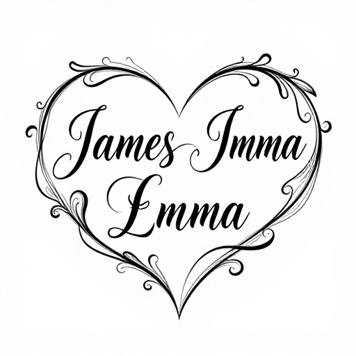 ELEGANT SCRIPT - Heart Frame