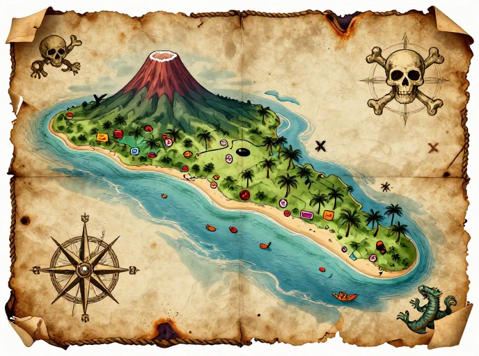ISLAND PARADISE - Pirate Scroll
