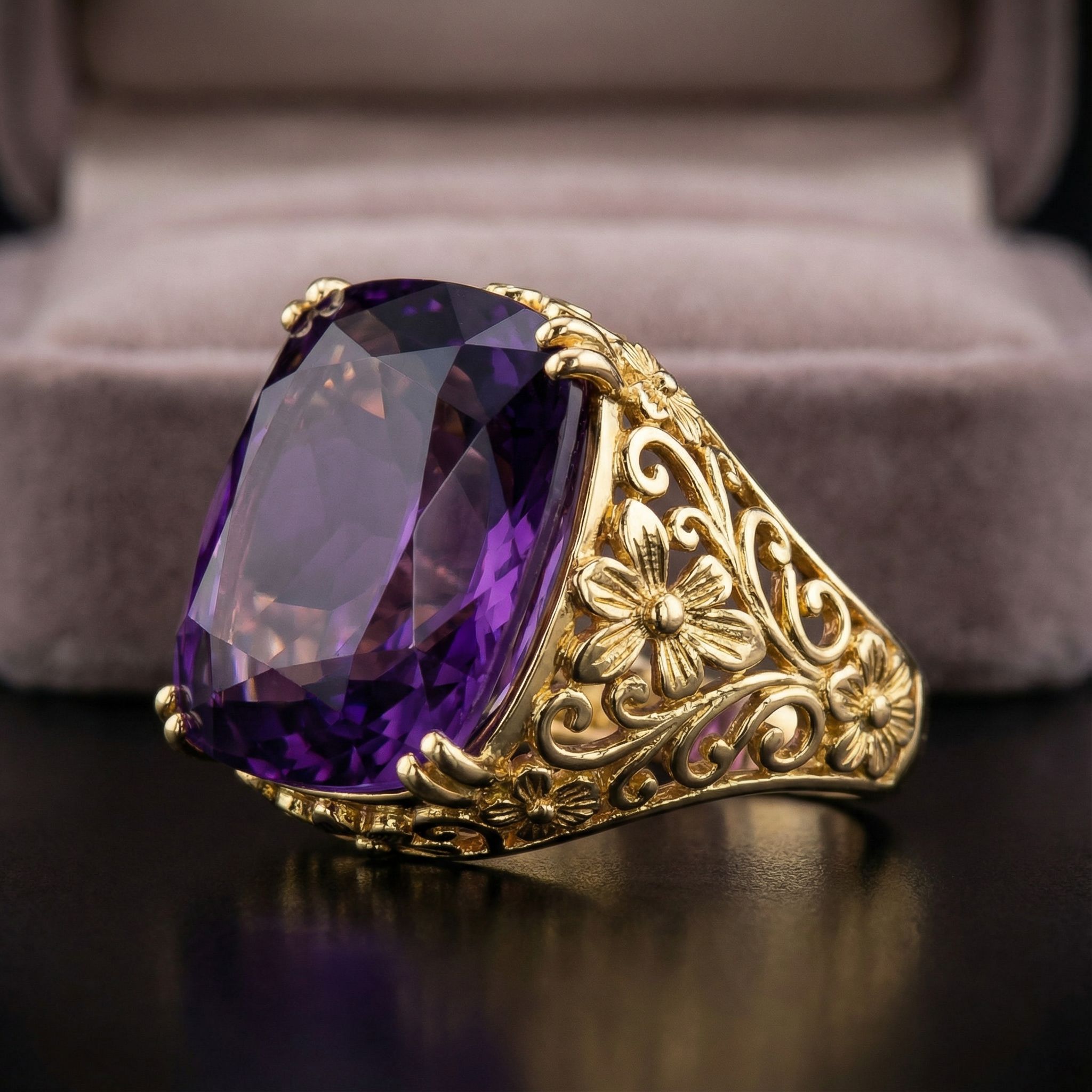 Amethyst Cocktail Ring
