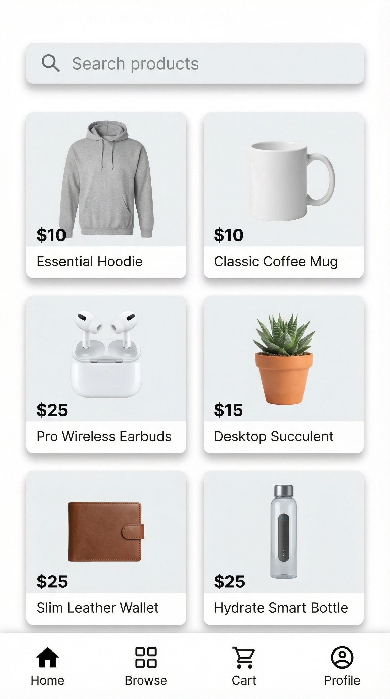 High-fidelity mockup